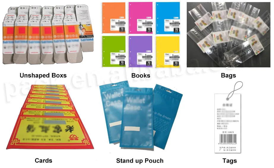 Automatic Flat Applicator Carton Box Bag Pouch Plane Paging Labeling Machine