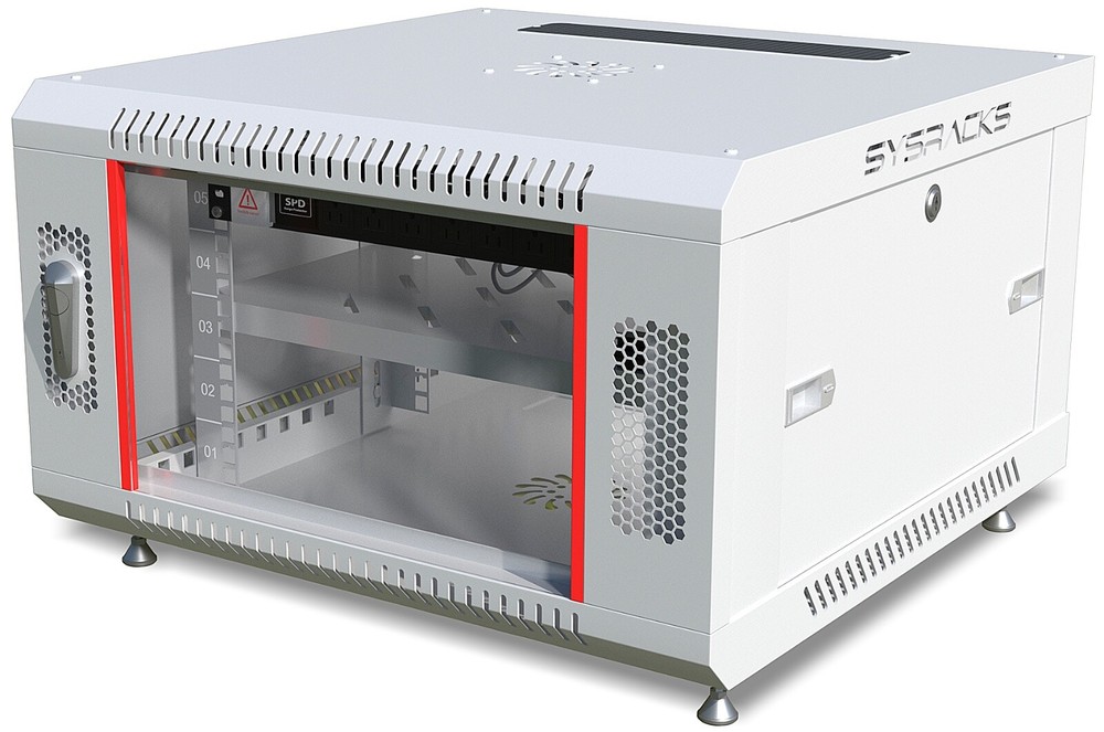 6U Sysracks Wall Mount IT Data Network Server Rack Cabinet Enclosure 24" Depth
