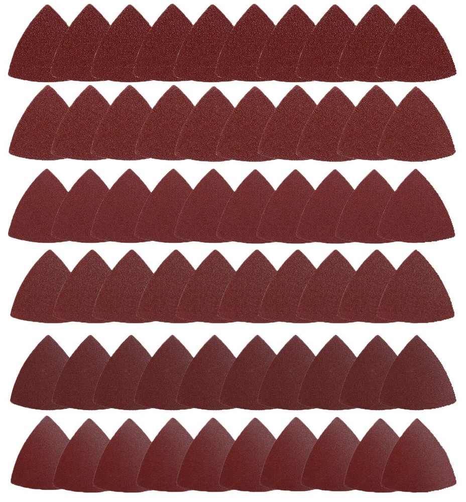 HEMUNC Triangle Oscillating Multi Tool Sanding Pads, 60Pcs 3-1/8 Inch Oscilla...