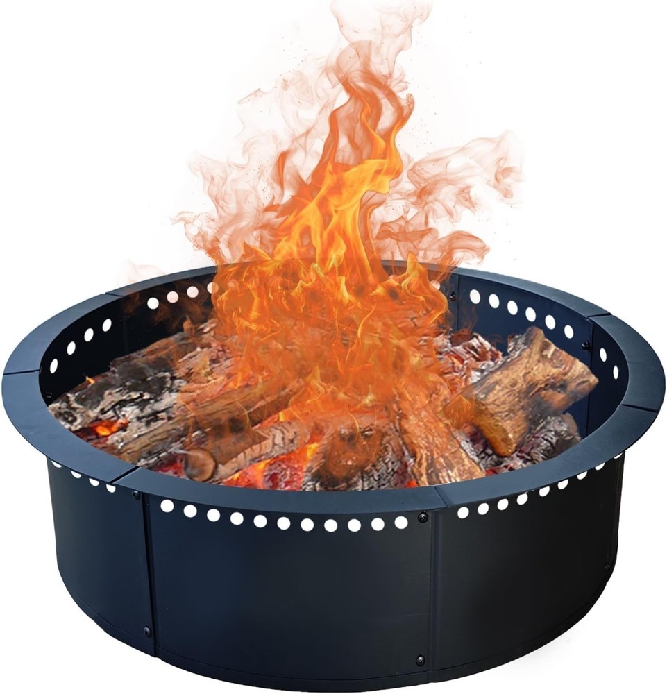 High-Quality 35-Inch Smokeless Fire Pit Insert - Ideal for Camping and Backyard