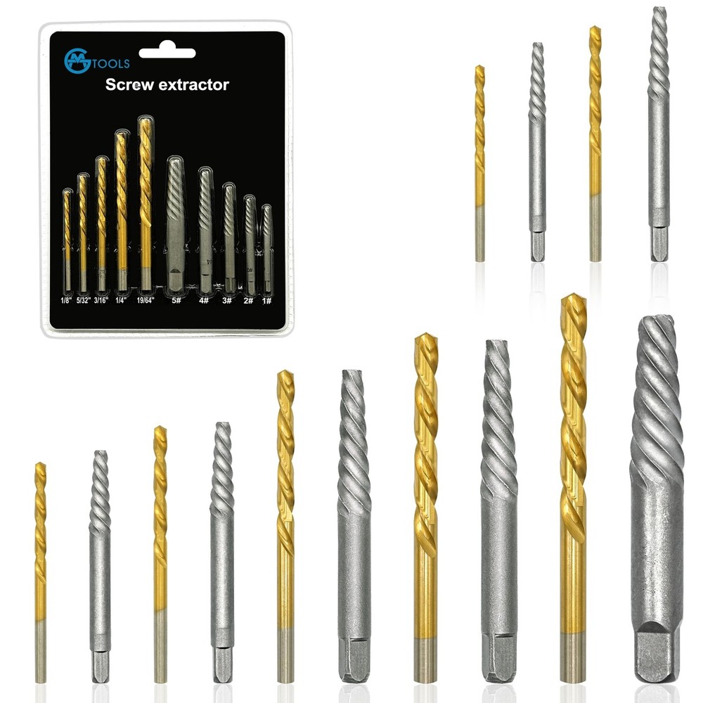 14Pcs Screw Extractor Set, Left Hand Drill Bit and Bolt Extractor Kit Easy to...