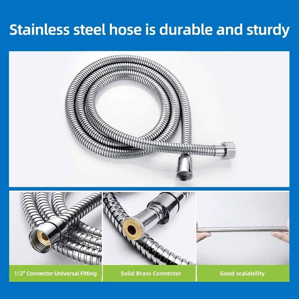High Pressure Handheld Shower Head with On/off Pause Switch 3 Spray Modes Wat...
