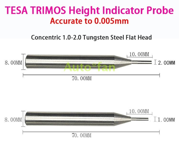 1 Pc. New Height Indicator Probe Concentric 1-2.0 Tungsten Flat Head