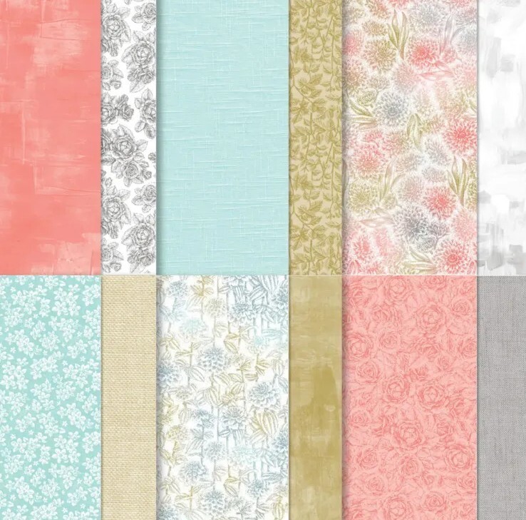 Stampin' Up! SOFTLY STIPPELD DSP - (12) 6x6 Sheets