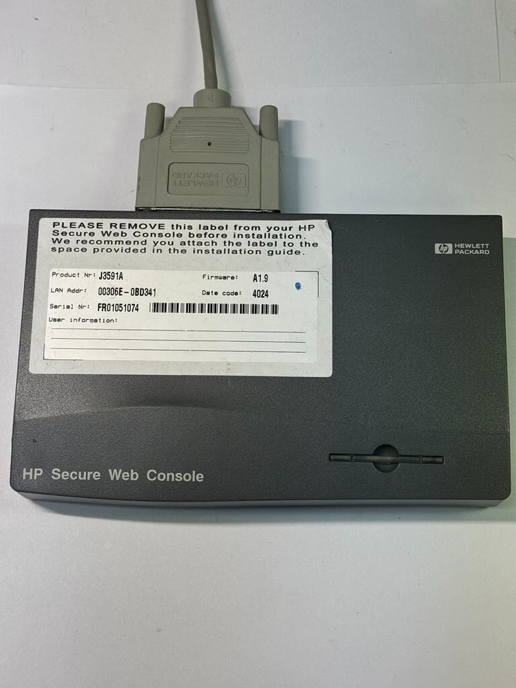 HP J3591A Secure Web Console