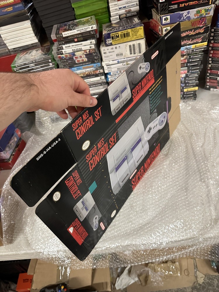 Uncirculated & Unfolded SNES Super Nintendo Console Box! Very Rare Authentic ⚡️