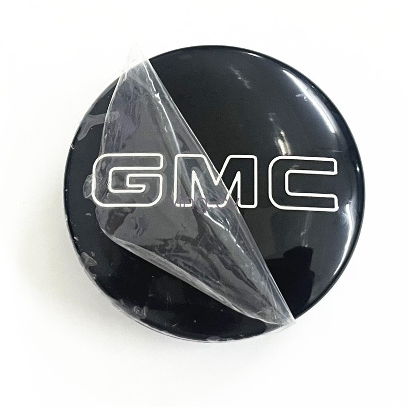 4x Gloss Black Wheel Rim Center Caps 3.25" For GMC Sierra Yukon Denali 2014-2024