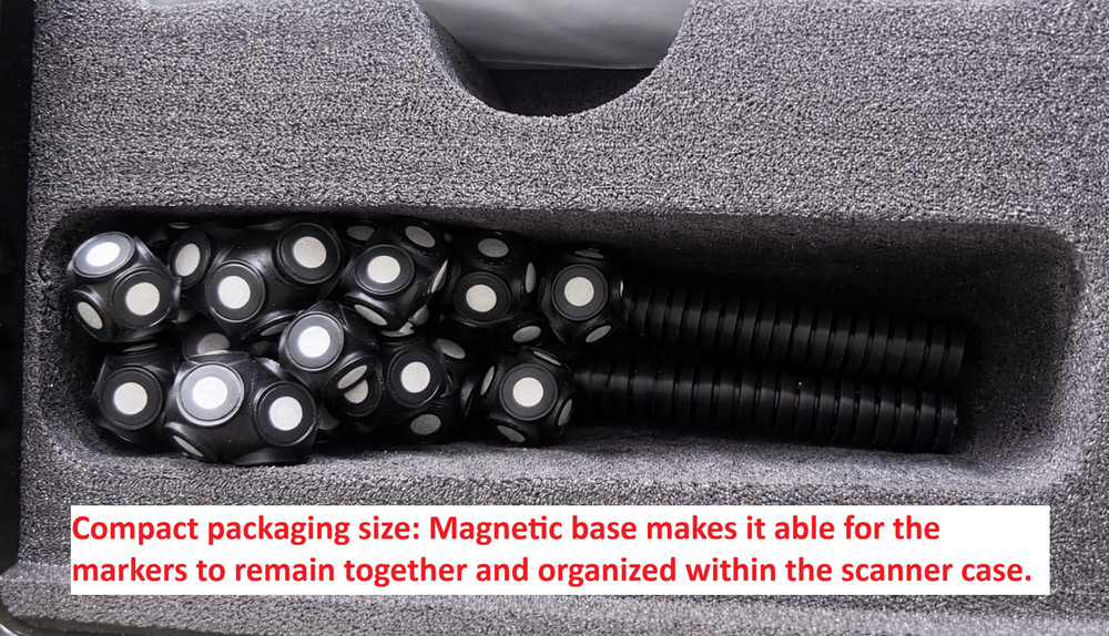 3D Scanner Marker - Magnetic Set 70pc (30 Dome + 40 Flat) 3D Scanning Tools