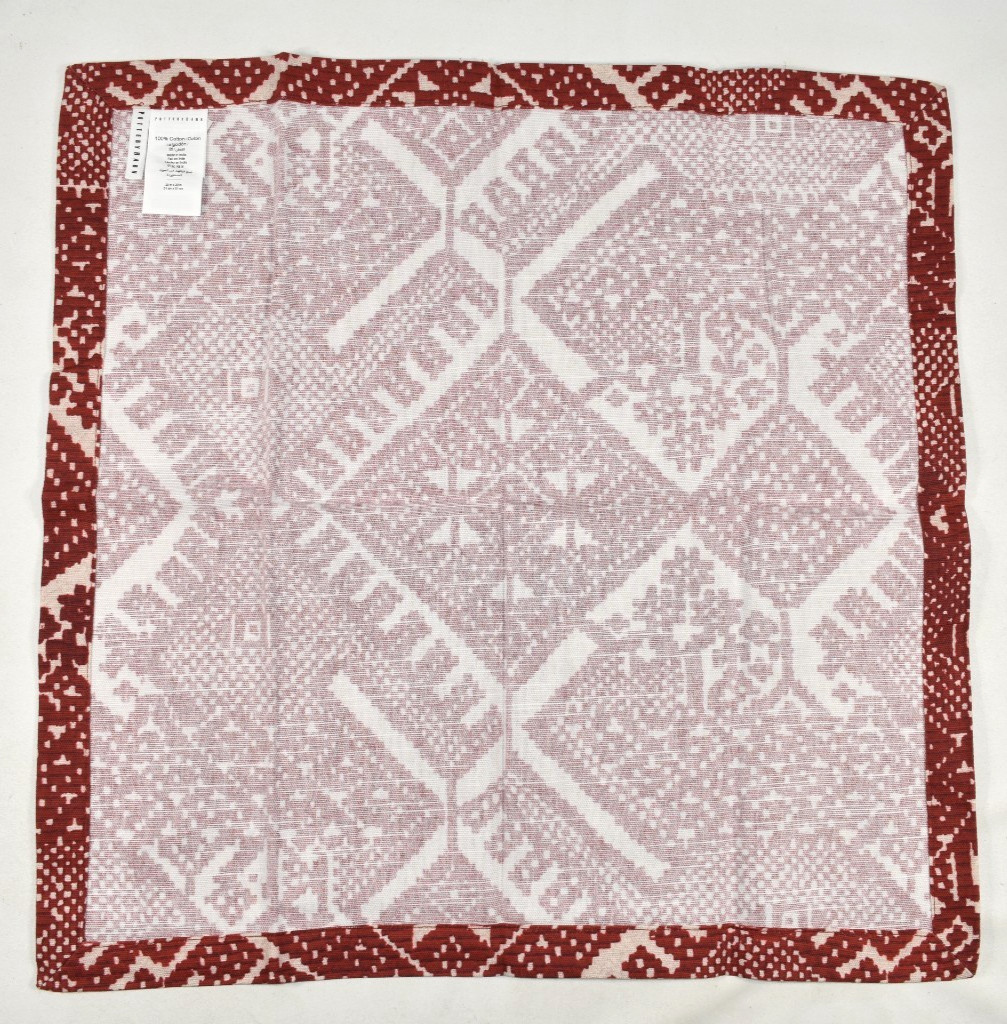 Pottery Barn Fez Set of 4 Cotton Napkins Red 20x20 NEW with Tag