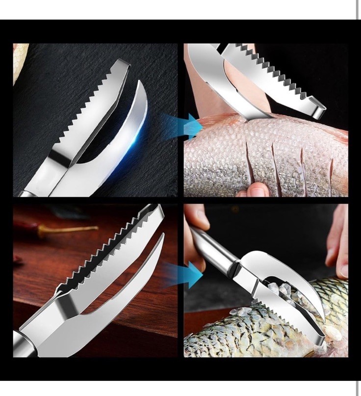 Multi Fish Scale Knife 3-in-1 Cut Scrape Dig