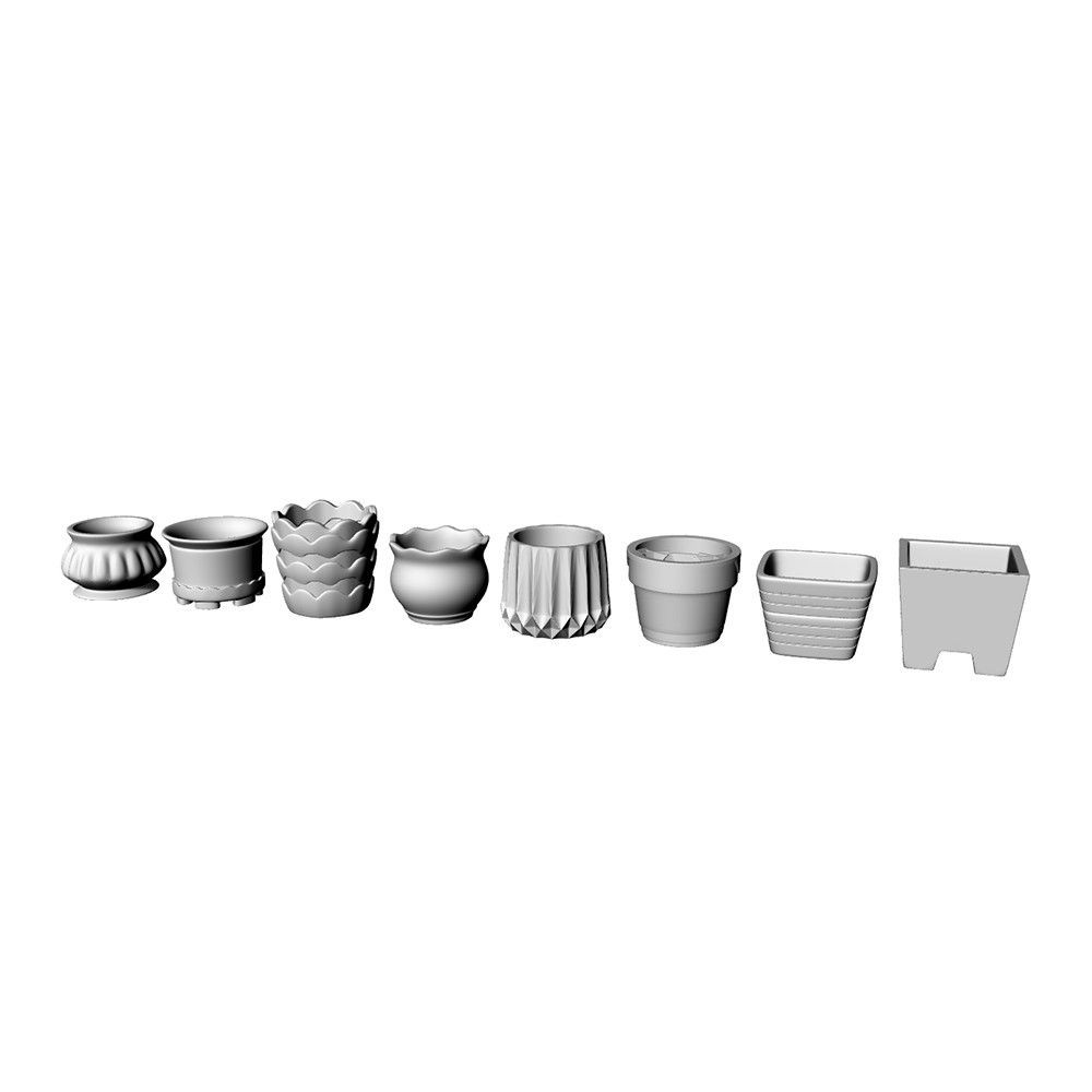 Model Railroads Display Prop Flower Pots