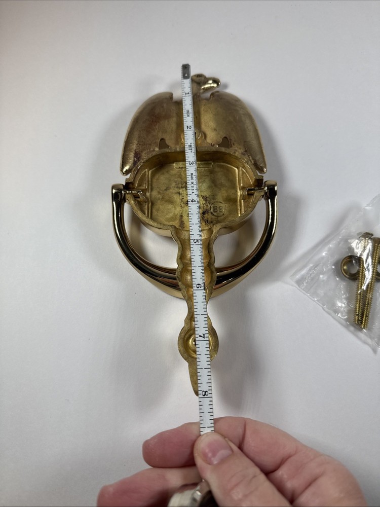 Vintage NIP Baldwin Solid Brass 8” Eagle Door Knocker With Original Hardware