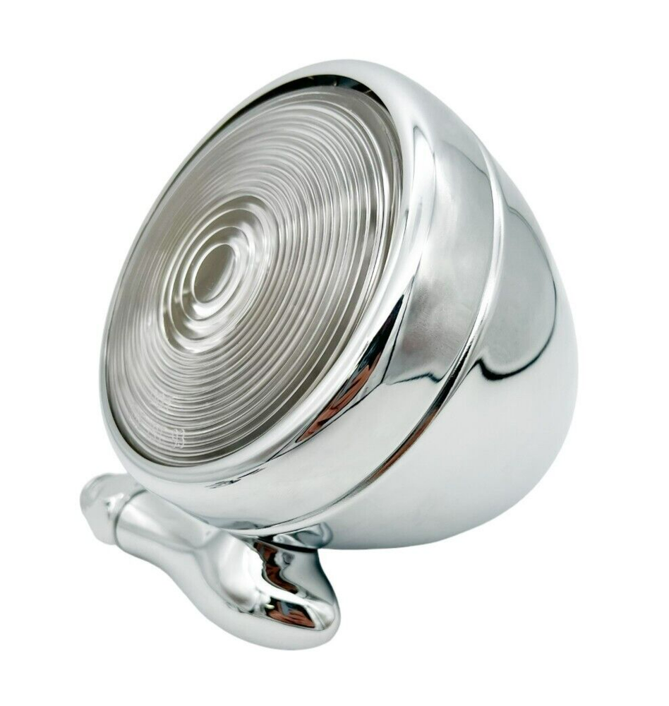 Pair Chrome Teardrop Dummy Outside Mounted Spot Lights