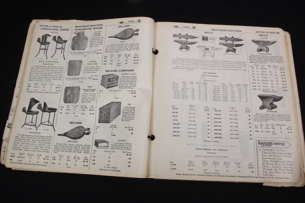 VTG Shapleigh's Tool Division Partial Catalog Rough Reference Keen Kutter DE