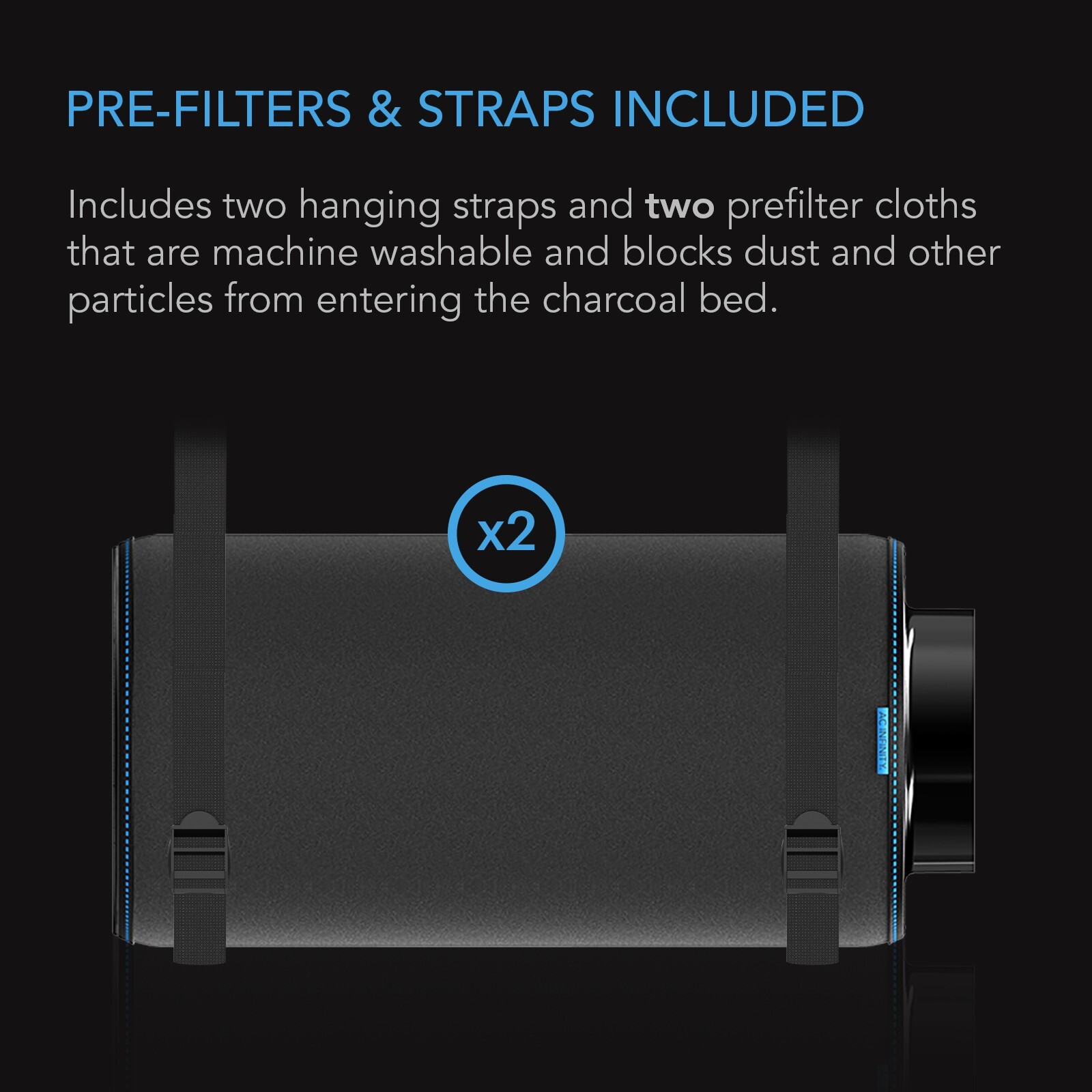 Air Carbon Filter 4", Australian Charcoal, Odor Control, Hydroponics, Grow Rooms