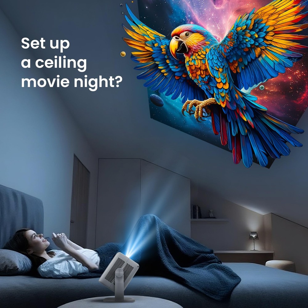 Auto Image Setup & 600 ANSI Native 1080P Projector with WiFi and Bluetooth, 4...