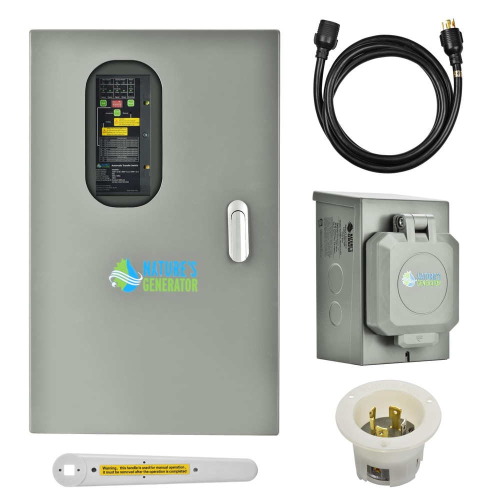 Nature's Generator Pre-Wired 120V/240V 30A 8 Circuits Automatic Transfer Switch