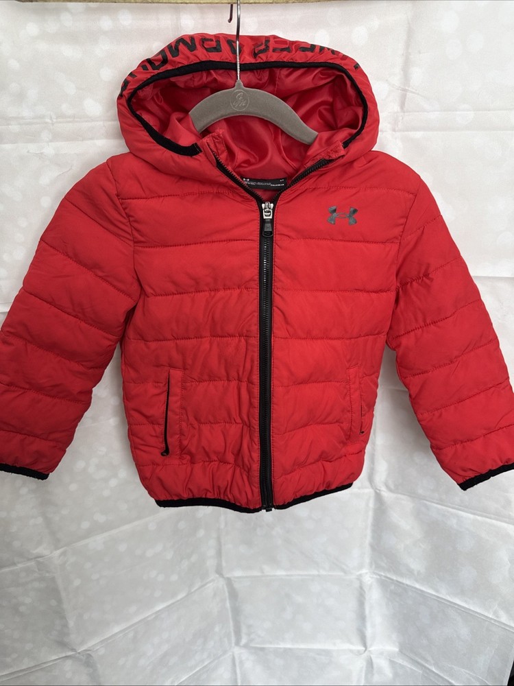 Under Armor Boys 4T Red & Black Jacket