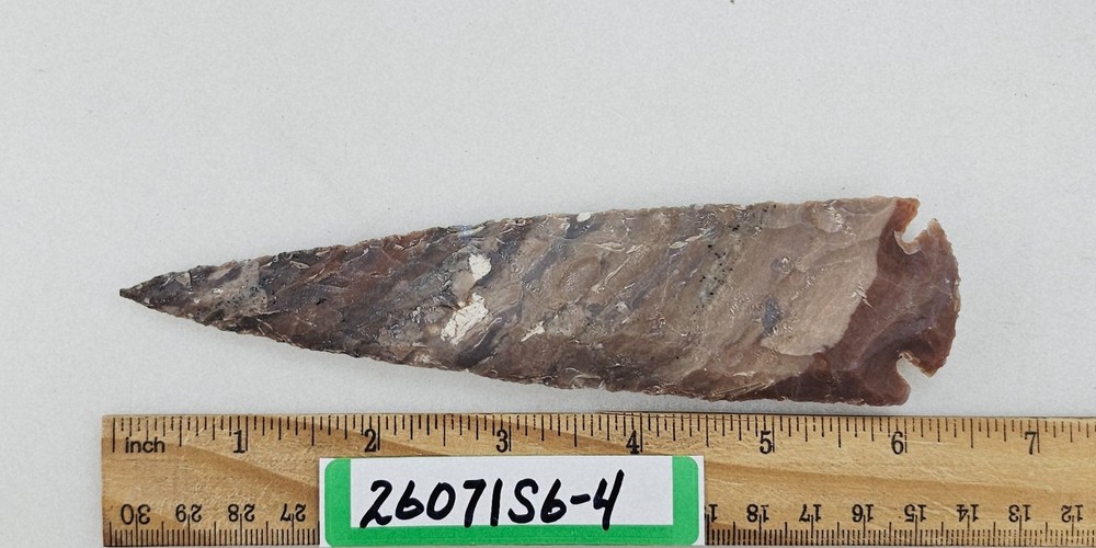 6.25" Spearhead - Lance Head - Drill Point - Knife - Hand Knapped Agate