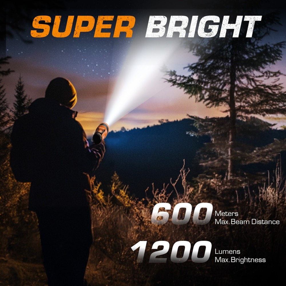 EverBrite Zoomable Spot Light with Foldable Stand 5 Light Modes Handheld LED