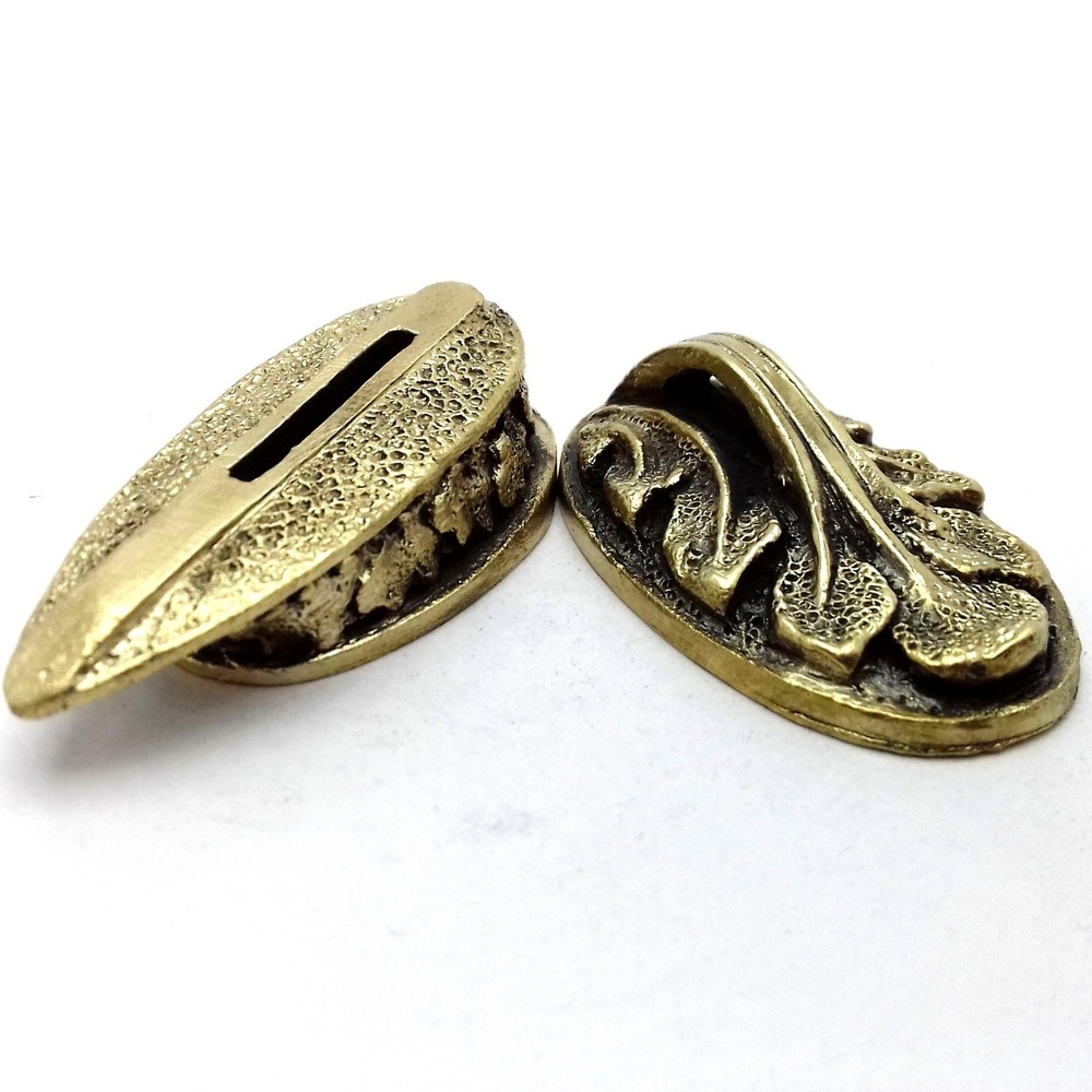 SET OAK 2 SOLID BRONZE FINGER GUARD BOLSTER & POMMEL CUSTOM KNIFE MAKING