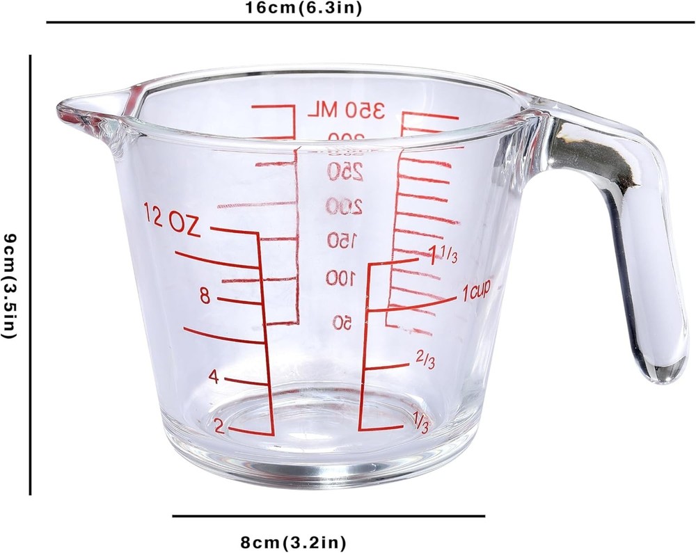 Glass Measuring Cup For Baking & Cooking kitchen Essentials Tools