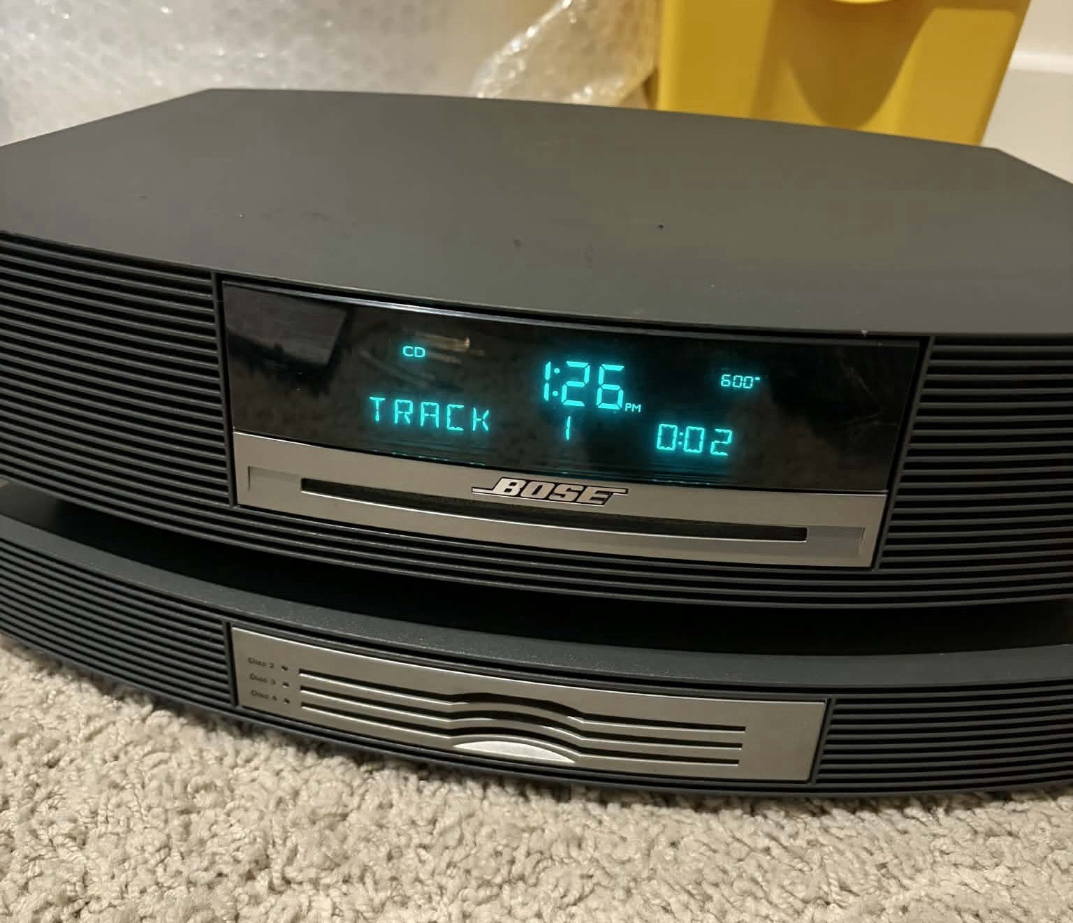 Bose wave music system model awrcc1+multi-cd changer FOR PARTS NOT WORKING READ✅