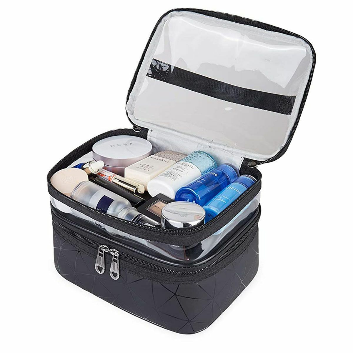Professional Large Cosmetic Case Makeup Bag Storage Handle Organizer Travel Kit