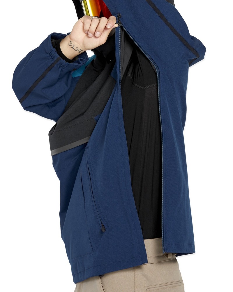 Volcom Brighton Pullover Men's Winter Jacket, Navy, X-Large
