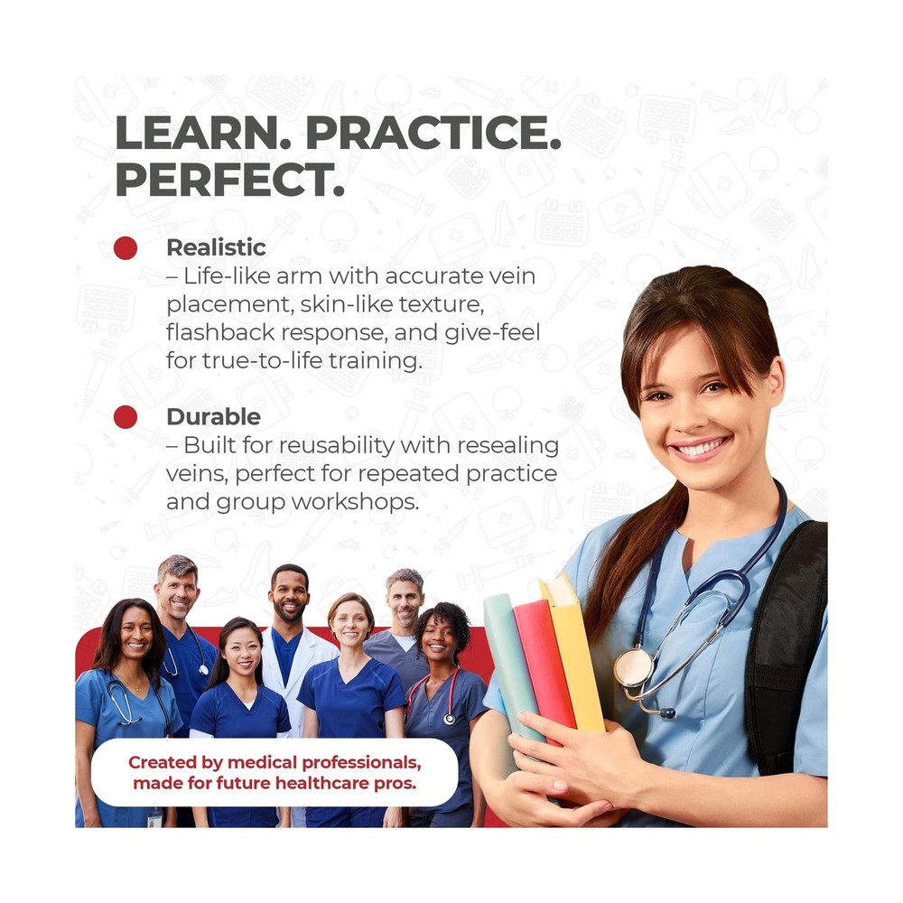 The Apprentice Doctor Phlebotomy Practice Arm Kit with Online Learning – S
