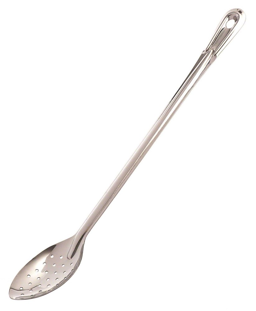 Browne 18 Extralong Handled Perforated Serving Spo