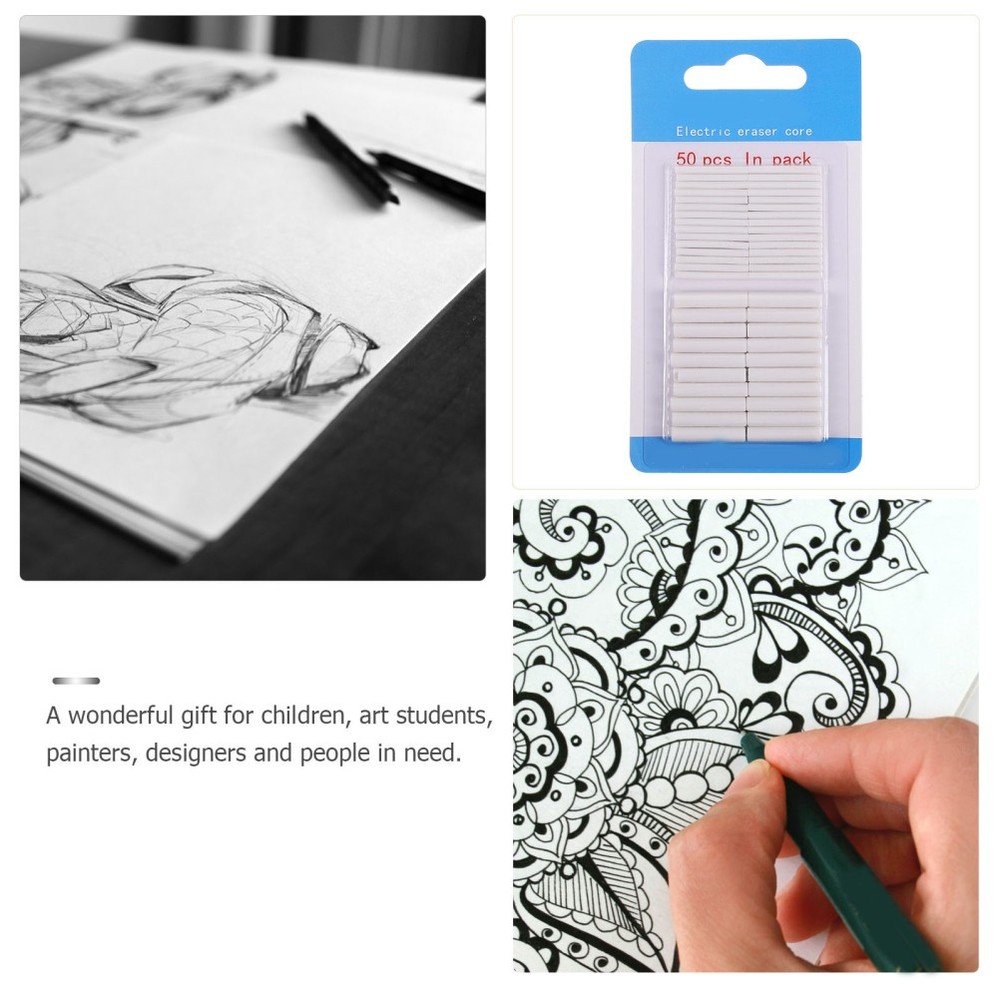 100 Pcs Eraser Refills Drafting Electric Automatic Pencil Replacement Core