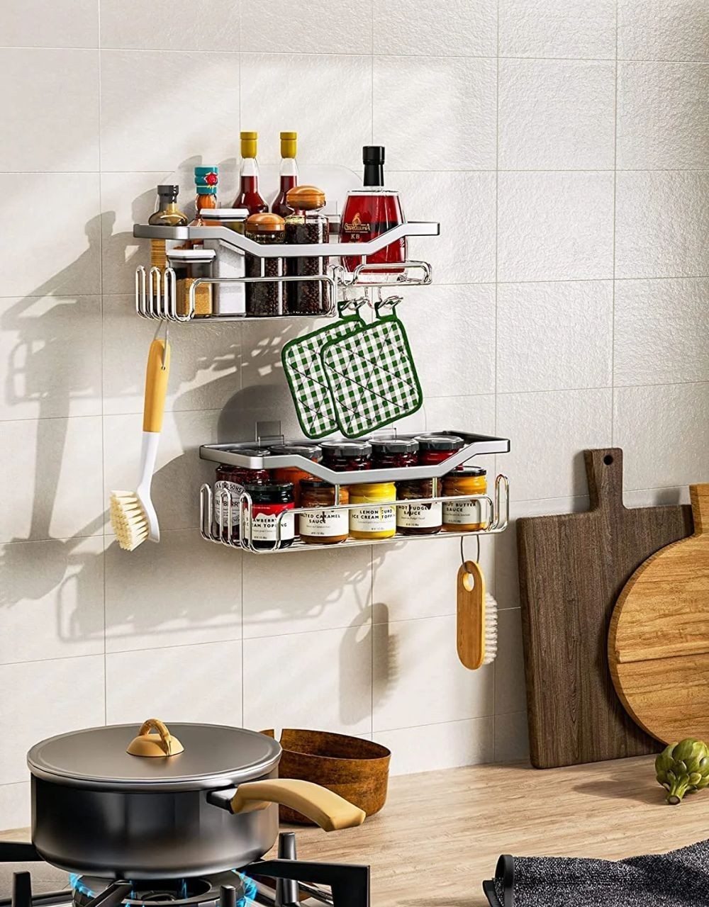 2 Pack Shower Caddy Shelf Bathroom Basket Bath Storage Holder Organizer Rack NEW