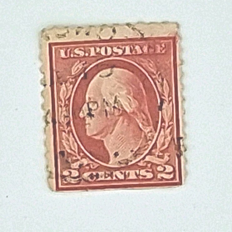 Rare George Washington Red Two 2 Cent Postage Stamp