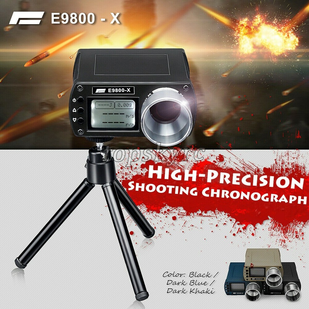 Shooting Speed Tester High-Precision Chronograph LCD w/ Backlight E9800-X tpys
