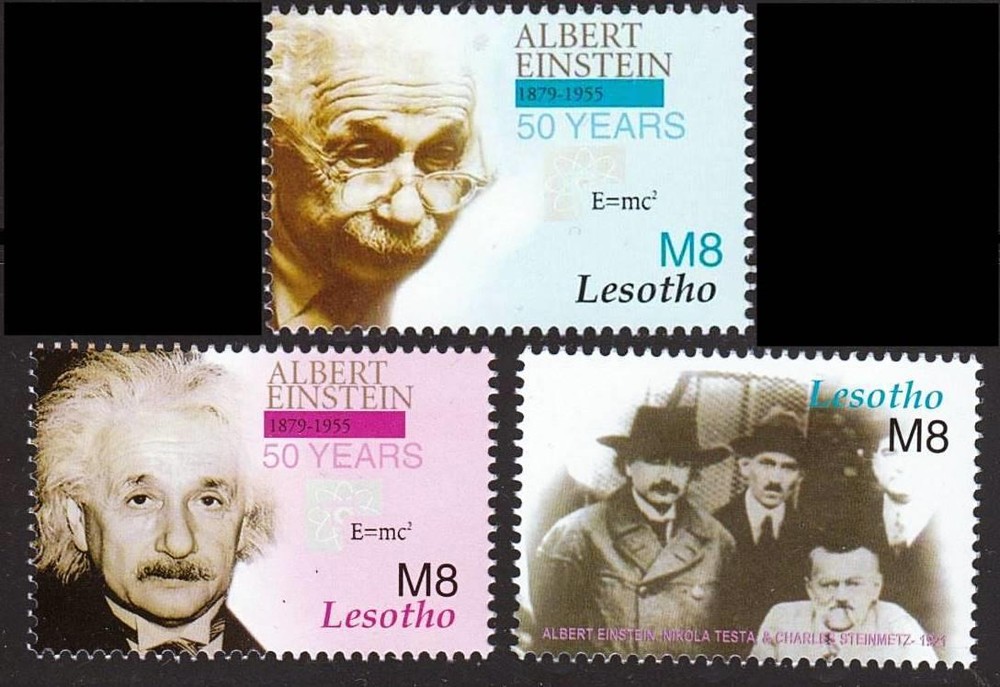 LESOTHO 2005 Albert EINSTEIN ** NOBEL, ATOM, JUDAICA, SCIENCE 💲FREE SHIPPING💲