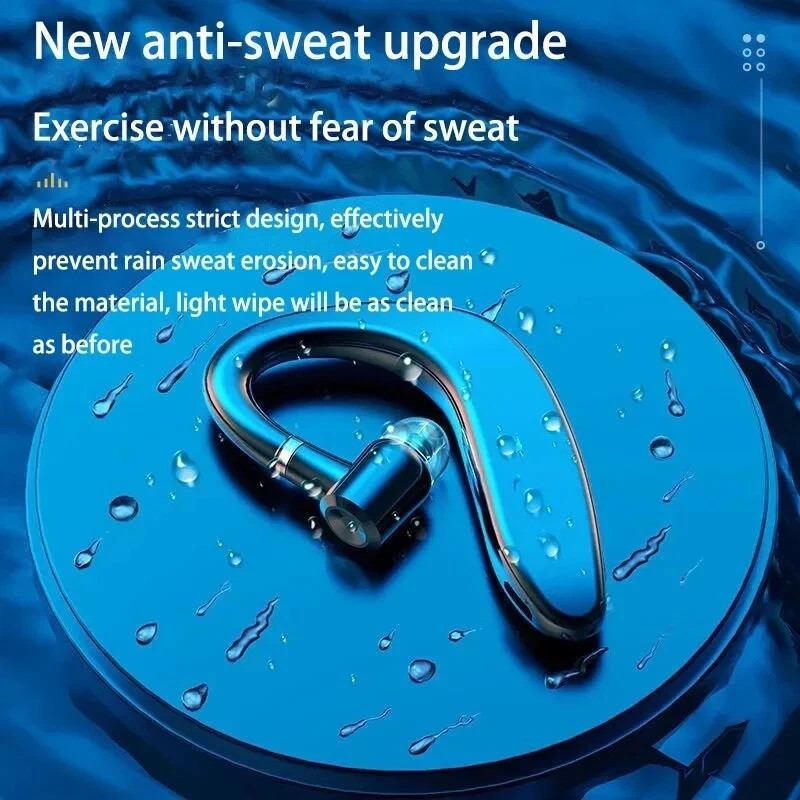 Bluetooth 5.2 Earpiece Wireless Headset Noise Cancelling Driving Trucker Earbuds