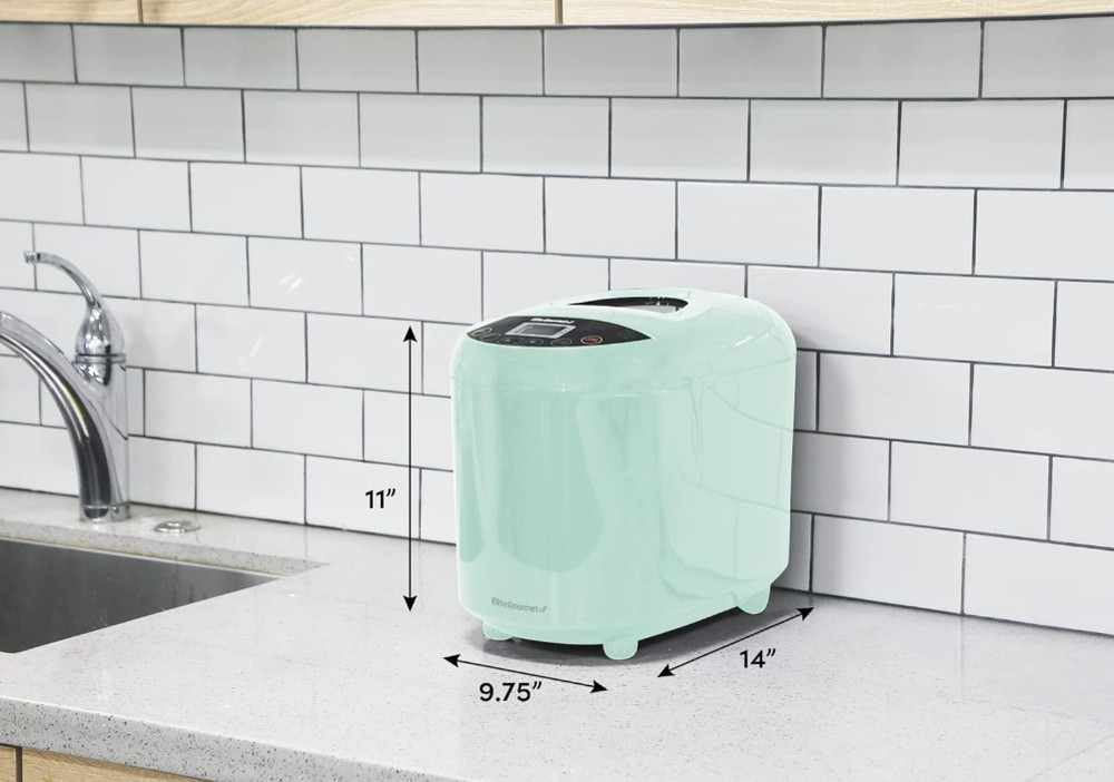 EBM8103M Bread Maker, 3 Loaf Sizes, 19 Programs, Gluten Free, 2LB, Mint