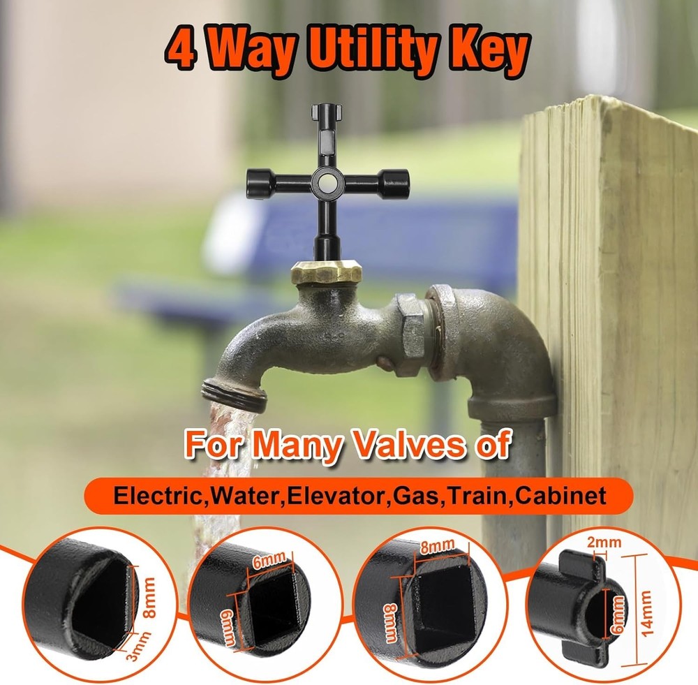 Heavy Duty Water Shut Off Tool - Adjustable Length