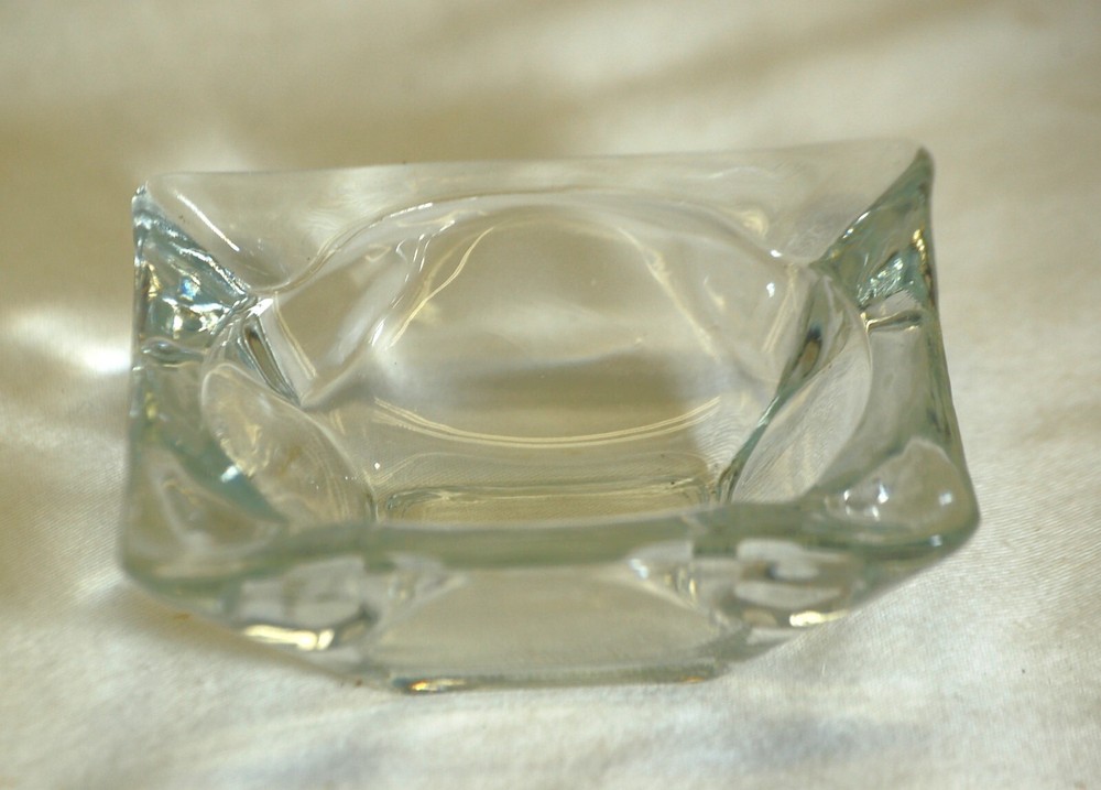 Anchor Hocking Clear Glass Square Ashtray