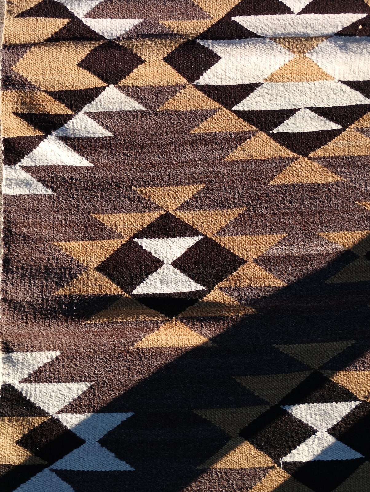 Vintage Navajo Wool Rug Horse Blanket Weaving Native American Indian Eye Dazzler