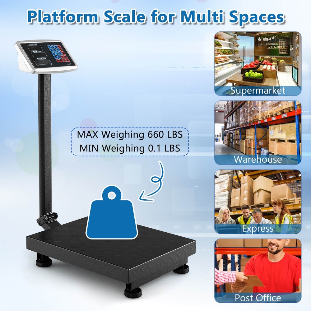 Computing Digital Platform Scale w/ Price Calculator LB/KG Unit Conversion