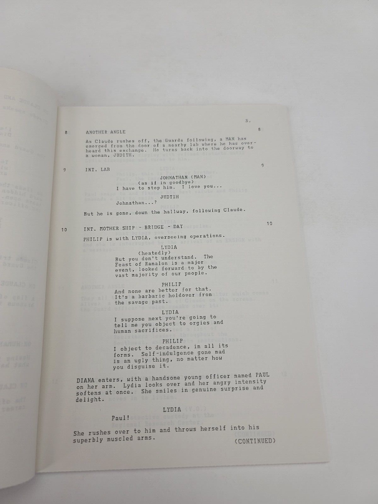V / David Braff 1984 TV Script, Frank Ashmore "The Secret Underground"