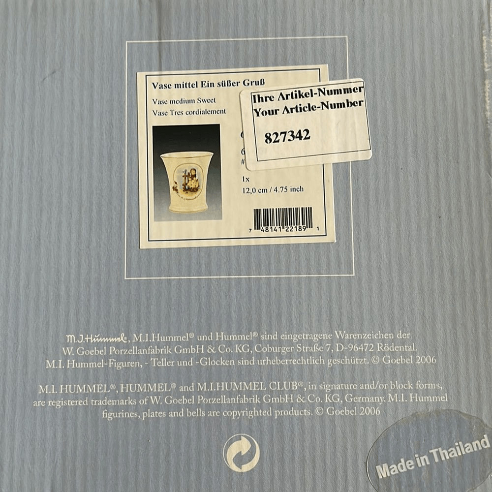 Hummel Sweet Greetings Medium Vase 352