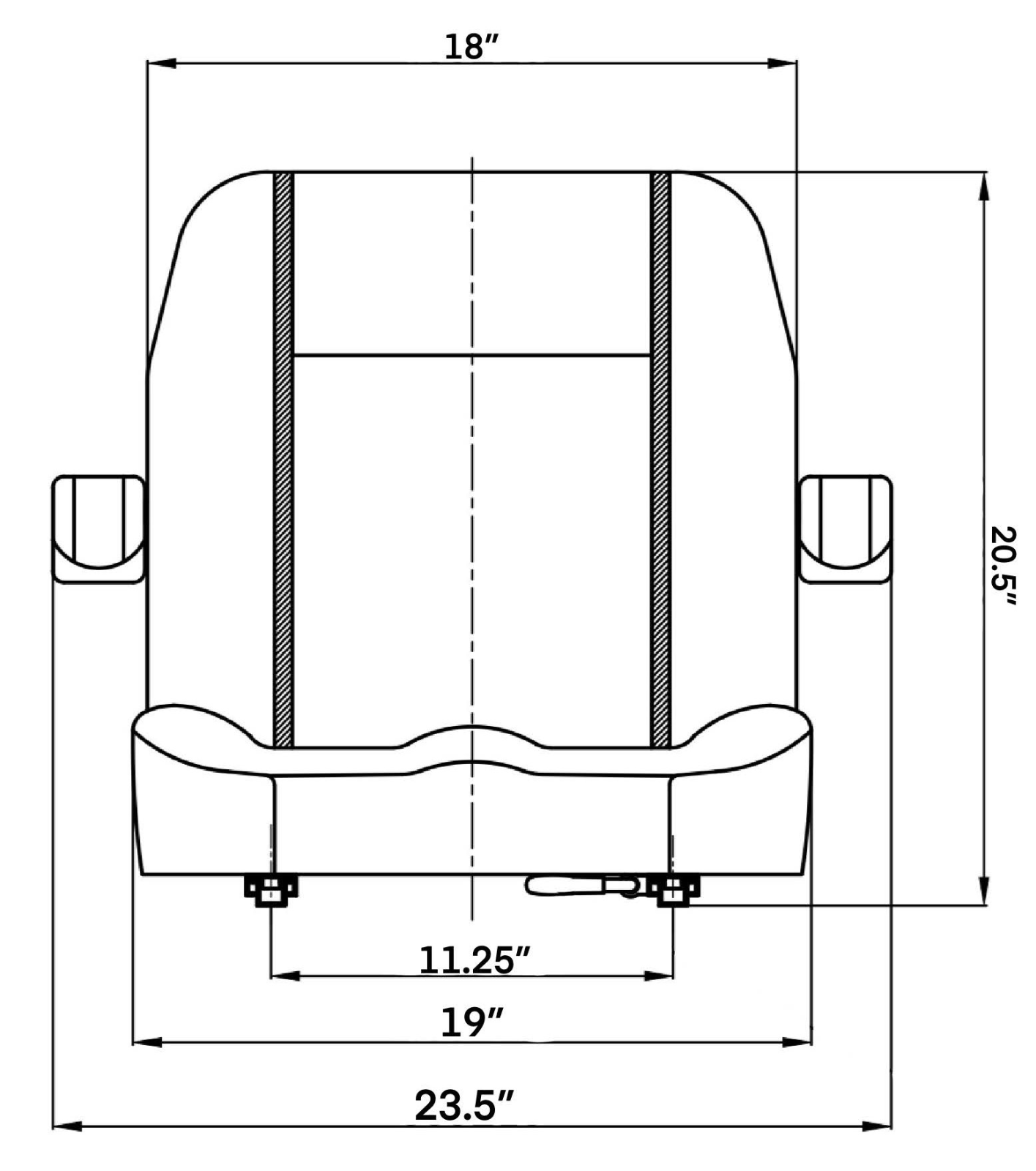 Trac Seats Zero Turn Mower Seat for John Deere Z925A, Z930A, Z950A, Z960A, Z970A