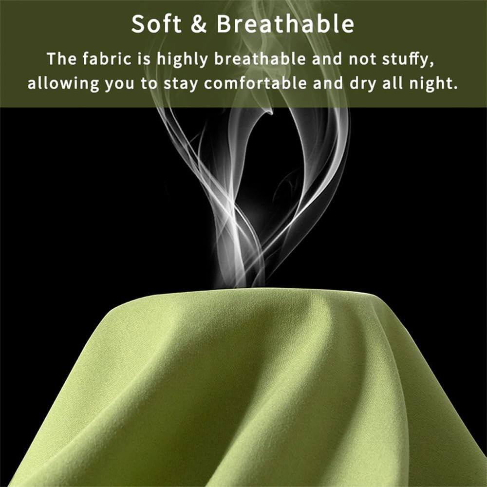 2 Pack Microfiber Zipper Pillowcases, Soft Comfortable Not Shrink Olive Green...