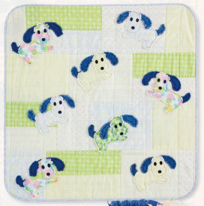 Fluffy Pups Quilt Pattern Pieced/Applique BB