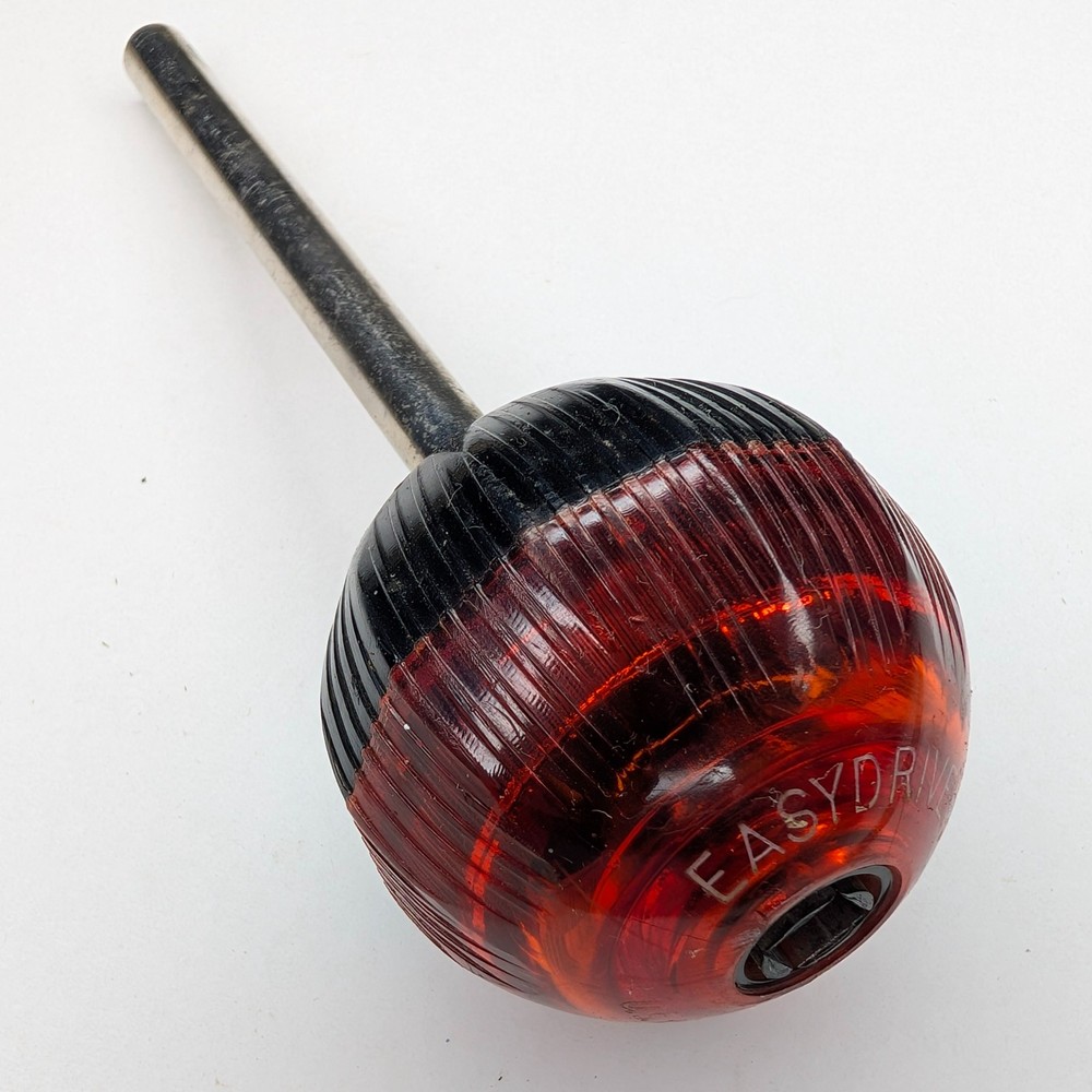 Vtg EasyDriver Creative Tools Ratcheting Screwdriver Handle Bennington VT Red