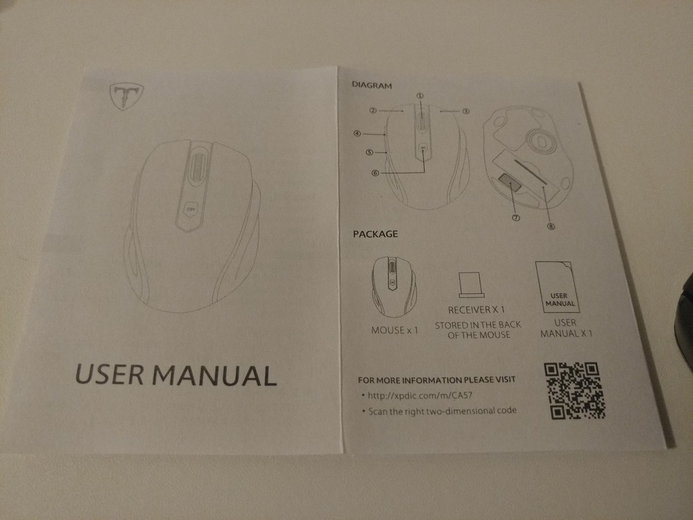 EasternTimes Tech CA57BN 2.4 Ghz Wireless 5-button Optical Mouse Model: D-09