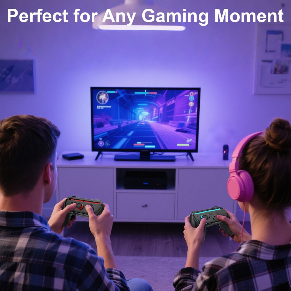 2 Pack Hand Grips for Nintendo Switch 2 Joy-Con Ergonomic Controller Handle ABS